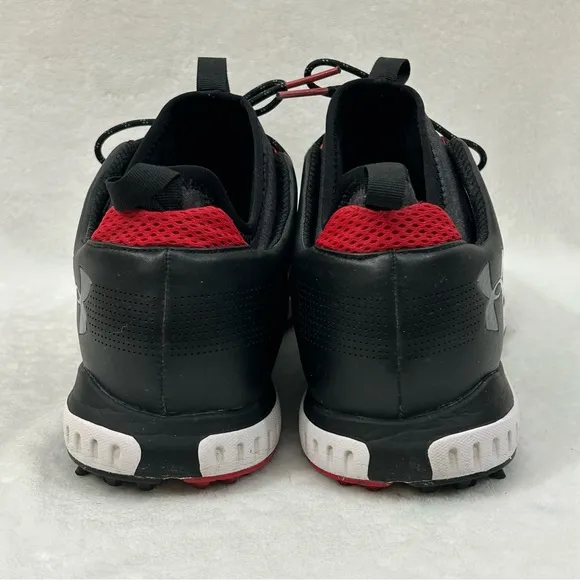 Under Armour Tempo Sport 2 Black Red Golf Cleats Shoes 3000215-001 Men’s Size 10
