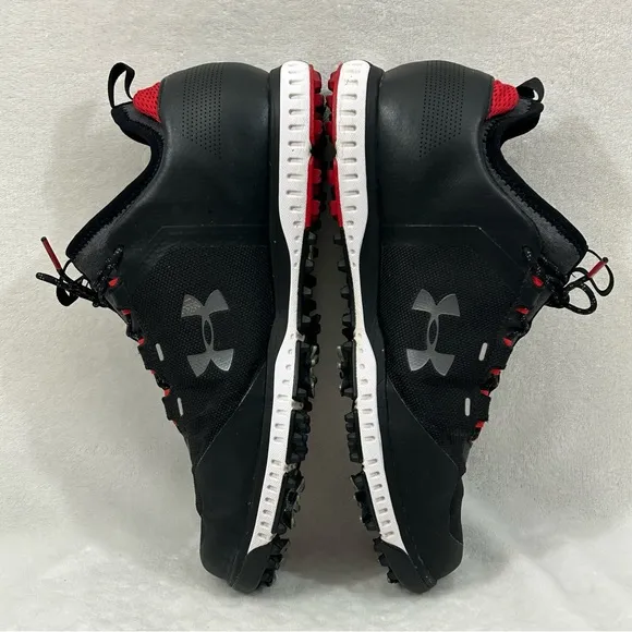Under Armour Tempo Sport 2 Black Red Golf Cleats Shoes 3000215-001 Men’s Size 10