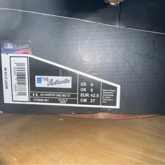 Under armour  UA Harper 8 men’s baseball cleats size 9