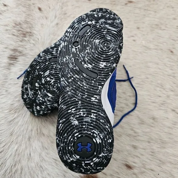 UNDER ARMOUR Zone Big Boys Basketball Shoes Royal Blue Size 6 NEW
