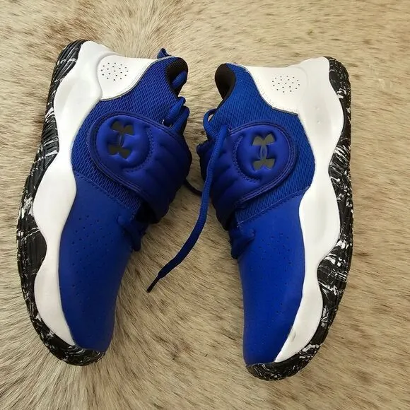 UNDER ARMOUR Zone Big Boys Basketball Shoes Royal Blue Size 6 NEW