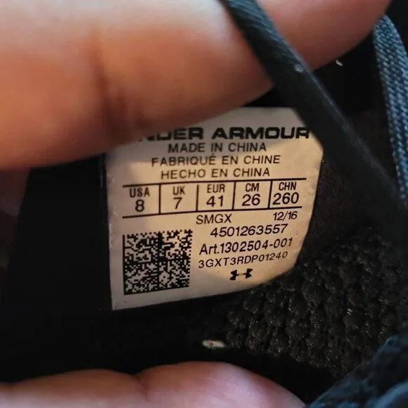 Under Armour Threadborne Shift Men 8 M Black/White