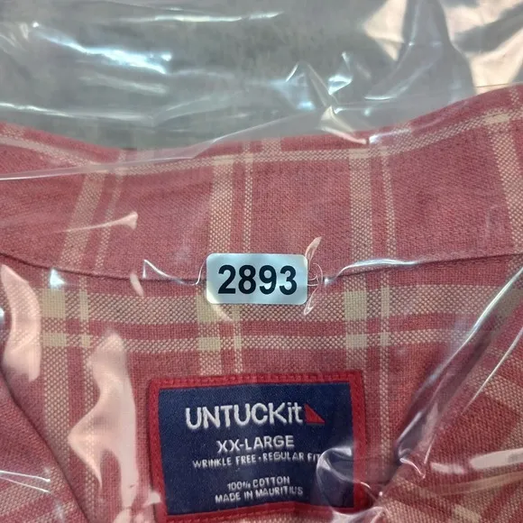 Untuckit Lot of 3 Button Up Shirt Men's XXL 2XL Long Sleeve Cotton Wrinkle Free