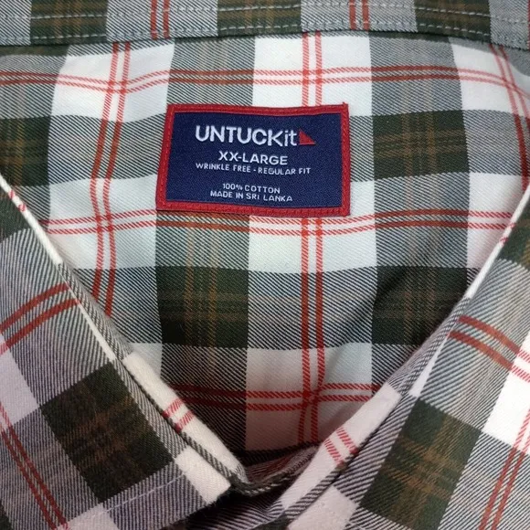 Untuckit Lot of 3 Button Up Shirt Men's XXL 2XL Long Sleeve Cotton Wrinkle Free
