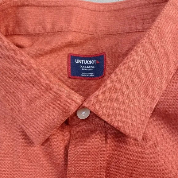 Untuckit Lot of 3 Button Up Shirt Men's XXL 2XL Long Sleeve Cotton Wrinkle Free