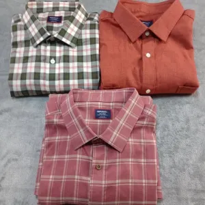 Untuckit Lot of 3 Button Up Shirt Men's XXL 2XL Long Sleeve Cotton Wrinkle Free