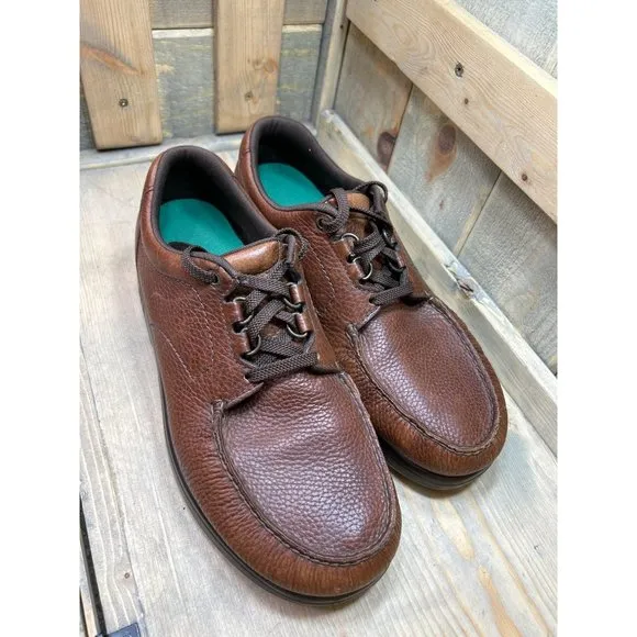 US11 SAS Mens Brown Leather Lace Up Oxford Shoes Casual