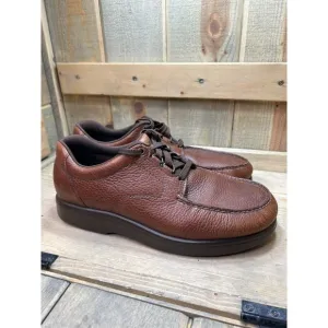 US11 SAS Mens Brown Leather Lace Up Oxford Shoes Casual