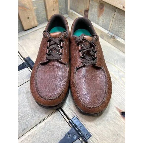 US11 SAS Mens Brown Leather Lace Up Oxford Shoes Casual