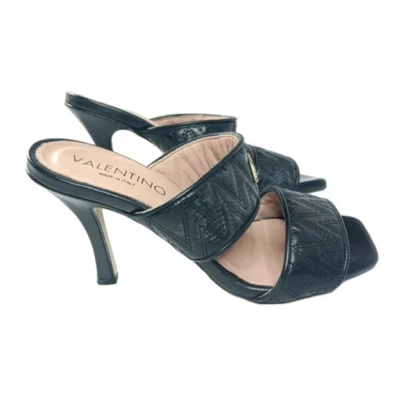 Valentino By Mario Valentino Jackie Metallic Quilted Sandals Women's Size 9
