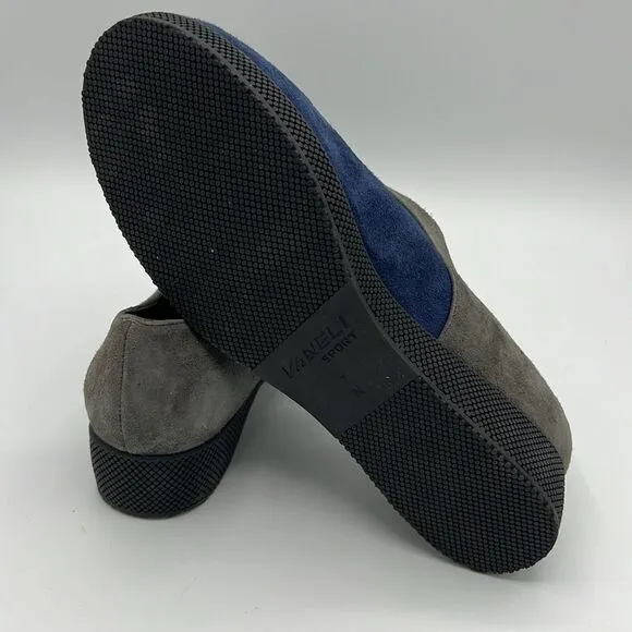 Vaneli Sport Blue Gray Suede Wedge Platform B38