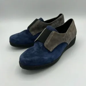 Vaneli Sport Blue Gray Suede Wedge Platform B38