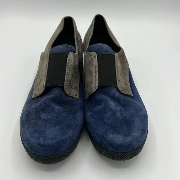 Vaneli Sport Blue Gray Suede Wedge Platform B38