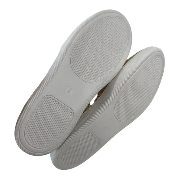 Vaneli Sport Chilly Women Beige Woven Slip-On Sneakers 9M Casual Comfort Shoes