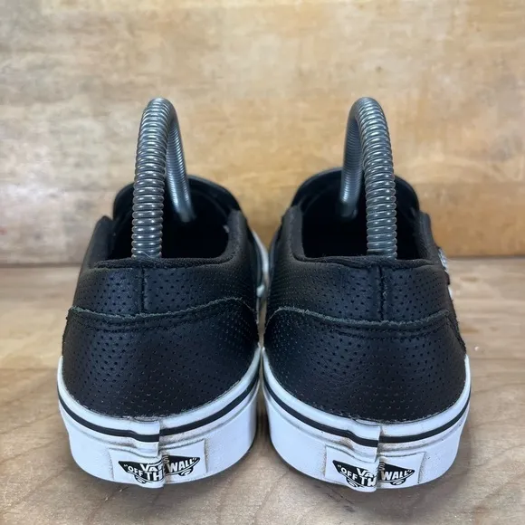 Vans Asher Perforated Womens Size 8 Slip On Shoes Sneakers Black
