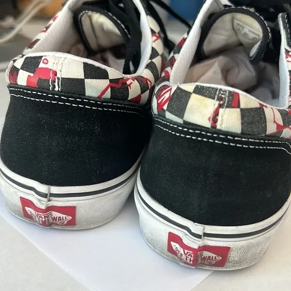 Vans crew style 36 checkerboard red skaters sneakers