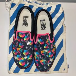 Vans Custom Slip On Rose Shoe - One of a Kind