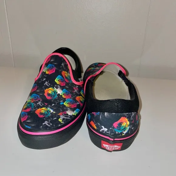 Vans Custom Slip On Rose Shoe - One of a Kind
