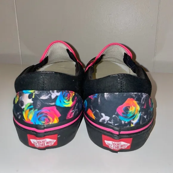 Vans Custom Slip On Rose Shoe - One of a Kind