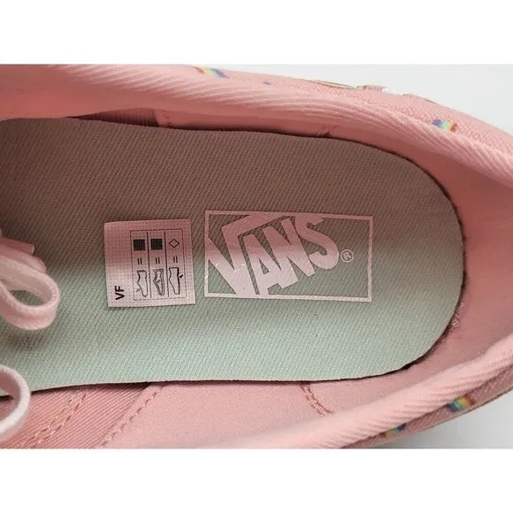 Vans Doheny Rainbows Big Girls Powder Pink White Shoes Sneakers Size 5