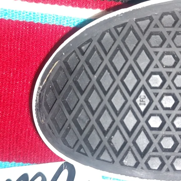 Vans Mary Jane Ballet Flat Shoes Black White checker bow Sz 2