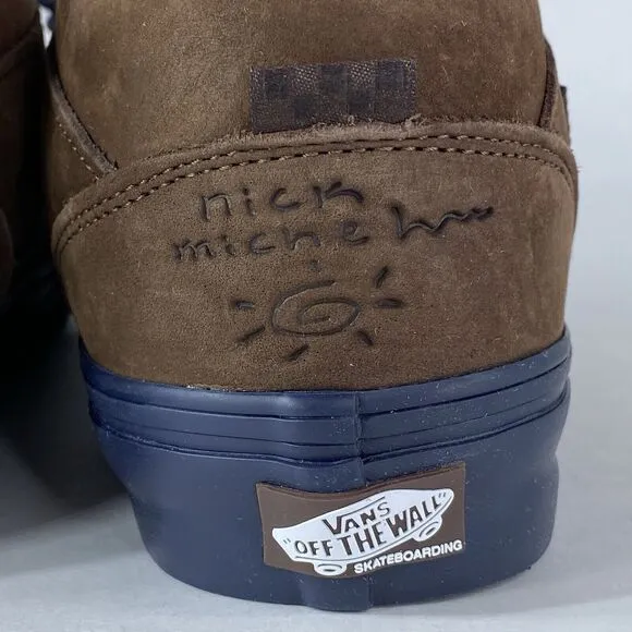 Vans Men's 9 Skate Half Cab Nick Michel Brown Navy Suede VN0A5KYABF1