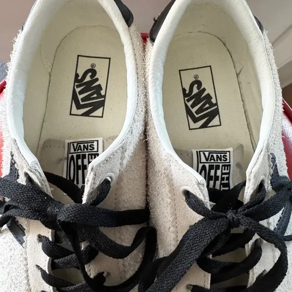 VANS Men’s Sport Low Trainers Marshmallow/Black/Gum Tennis Shoes-Size 8 1/2
