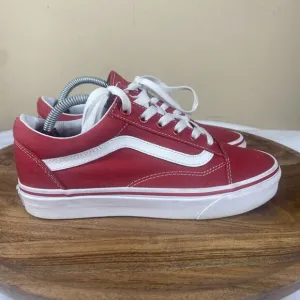 Vans Off The Wall Womens Red Size 7 Low Top Shoes