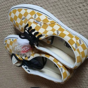 Vans Old Skool Yellow/Beige Checkered Shoes Unisex Size 13 Mens