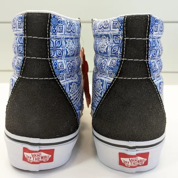Vans SK8-Hi Bolt Liquify Black Blue Casual Fashion High top shoes size Men's 6.5
