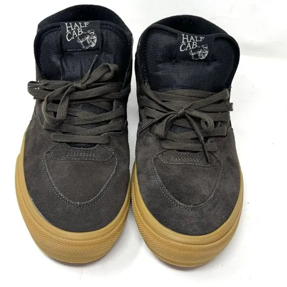 Vans Skate Half Cab Pig Suede Dark Brown Sneakers Mid-Top Shoes NEW