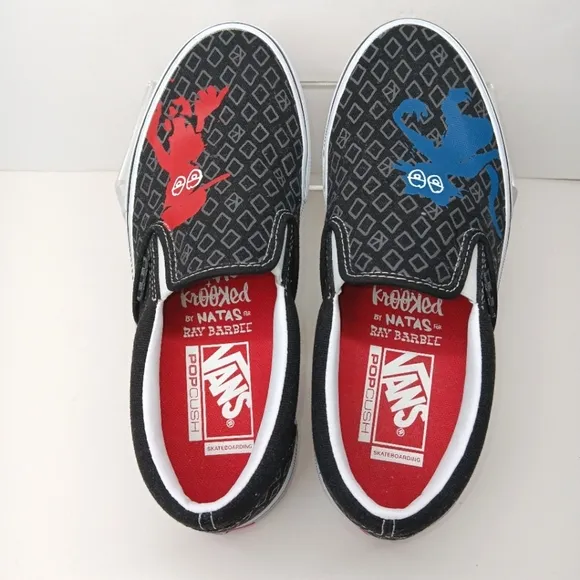 VANS Skate Slip On Krooked By Natas For Ray Barbee Men's Sneakers Size 6.5