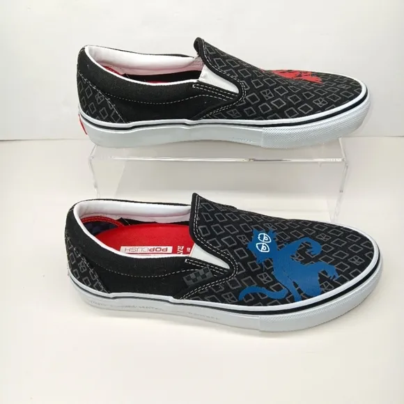 VANS Skate Slip On Krooked By Natas For Ray Barbee Men's Sneakers Size 6.5