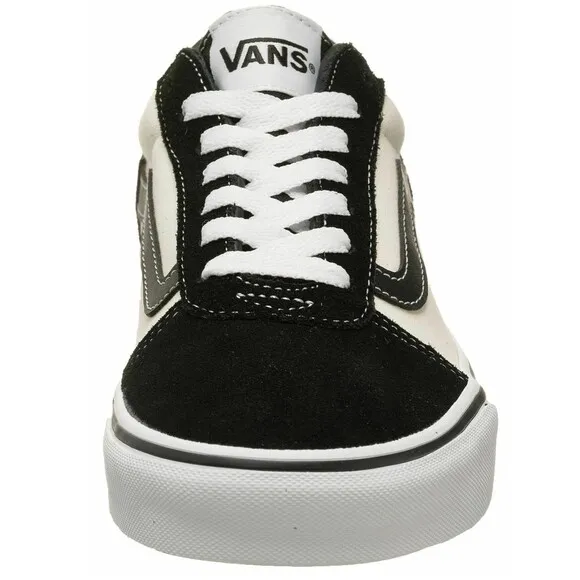 Vans  Sneakers Men's 8 Black Marshmallow Ward Retro Suede Canvas Skate Shoes New