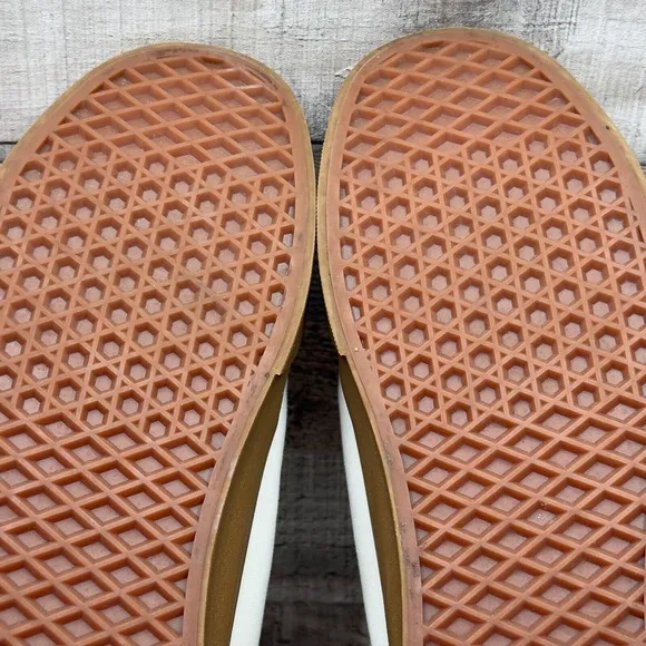 Vans Sport Low Casual Shoes Mens 11.5 11 1/2 White Yellow Gum Sole Sneakers