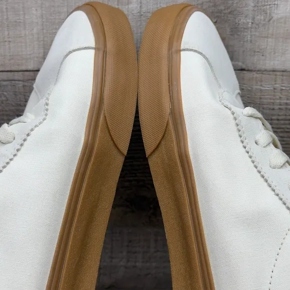Vans Sport Low Casual Shoes Mens 11.5 11 1/2 White Yellow Gum Sole Sneakers