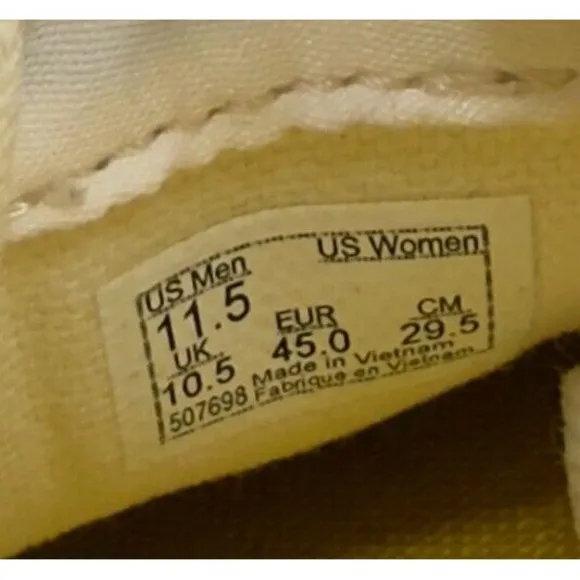 Vans Sport Low Casual Shoes Mens 11.5 11 1/2 White Yellow Gum Sole Sneakers