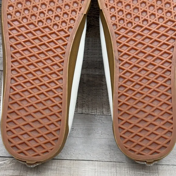 Vans Sport Low Casual Shoes Mens 11.5 11 1/2 White Yellow Gum Sole Sneakers