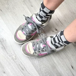 Vans | Y2K Mannaz Mesh gray puffy tongue vintage skateboard sneakers | WMS 8.5