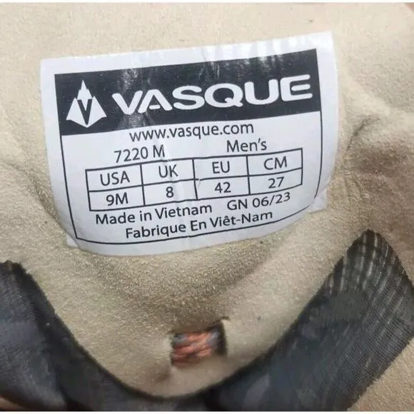 Vasque Re:Connect Here Mid Hiking Shoes Mens Sz 9 M Gray Colorful Trail Trekking