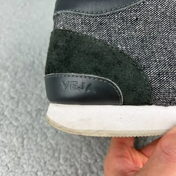 Veja Memory Mens 8 Shoes Grey Mid Top Suede Canvas Casual Sneakers Trainers