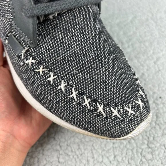 Veja Memory Mens 8 Shoes Grey Mid Top Suede Canvas Casual Sneakers Trainers