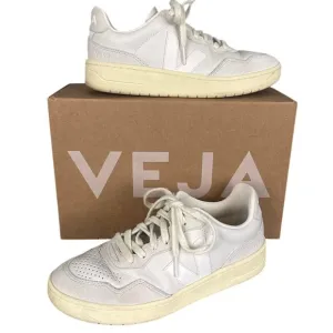 Veja V-90 Women’s Sneakers O.T Leather Gravel White Size 7 With Box