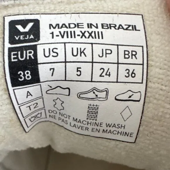 Veja V-90 Women’s Sneakers O.T Leather Gravel White Size 7 With Box
