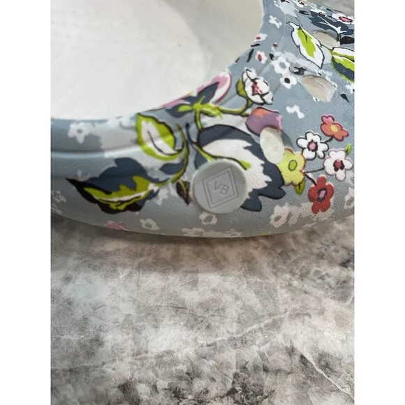 Vera Bradley X Crocs Kadee Flat Ballet Slip On Shoes Women's Sz 9 White Floral