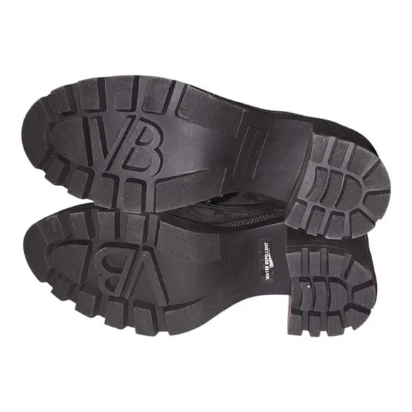 VERONICA BEARD Westport Water Resistant Hiker Boot Black Eclipse PLAID SZ 8 NEW