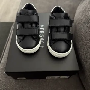 Versace Black Sporty Sneakers with Velcro Straps