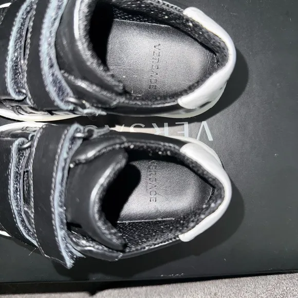 Versace Black Sporty Sneakers with Velcro Straps
