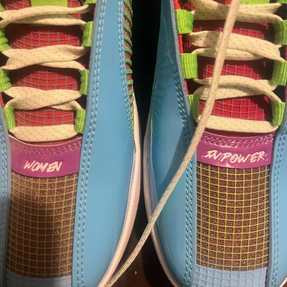 Vibrant Blue and Green Athletic Sneakers with Modern Design Air Jordan 35 Nike