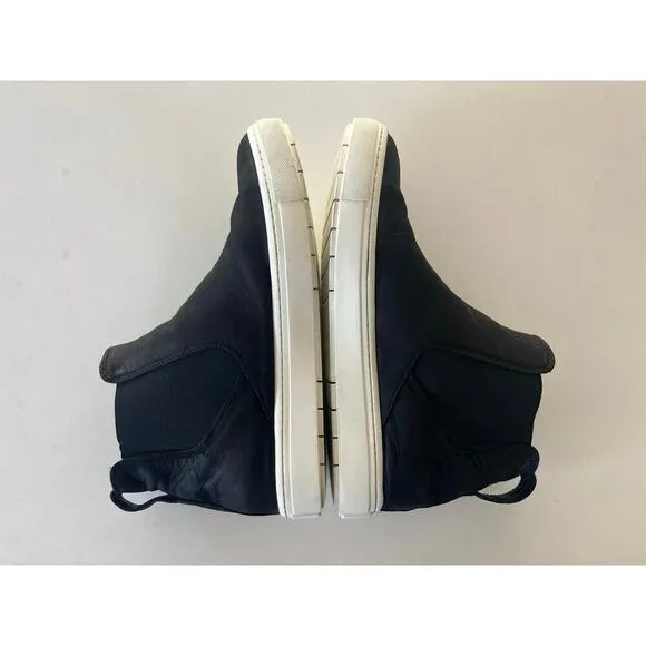 Vince Black Leather Hightop Slip on Sneakers Shoes Women’s US 6.5 EU 36.5